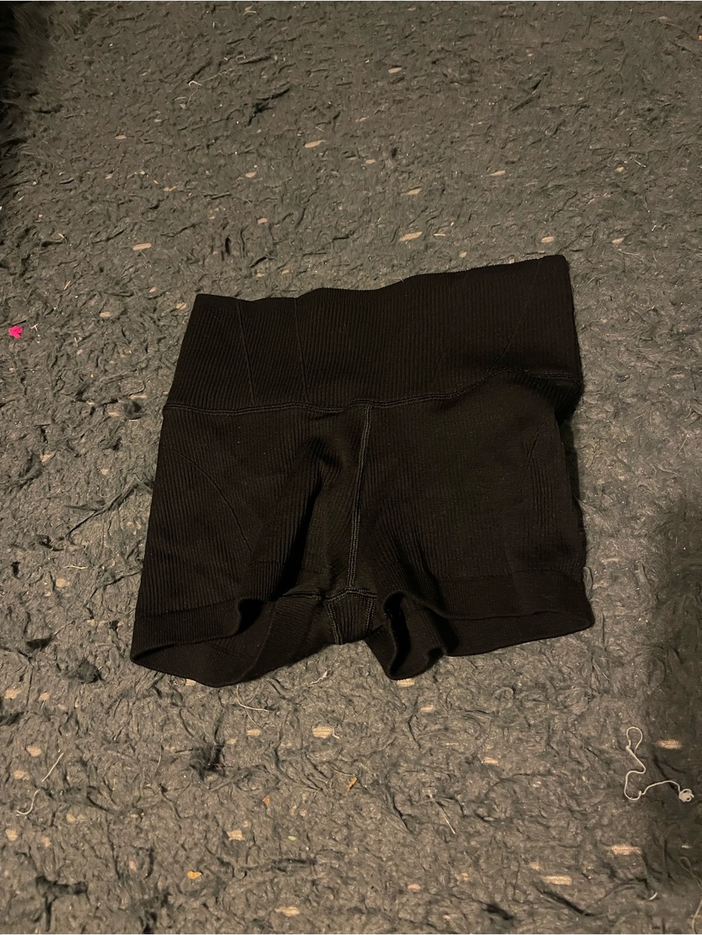 High-Waist Black Women's Ribbed offline Shorts size small